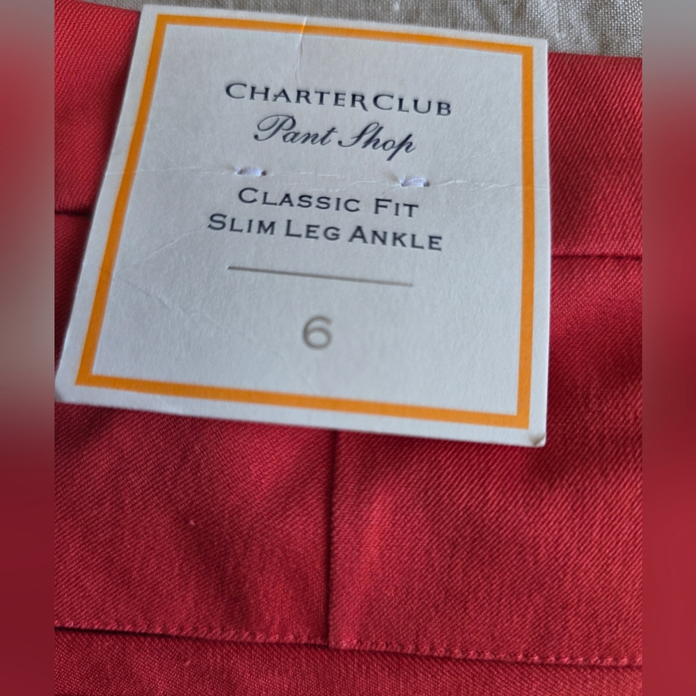 Charter Club Panr Slim Ankle NWT - Picture 6 of 6